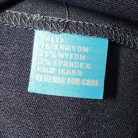 J McLaughlin Womens 6 Elle 3/4 Bell Sleeve Scalloped Hem Dress Navy - Picture 4 of 9